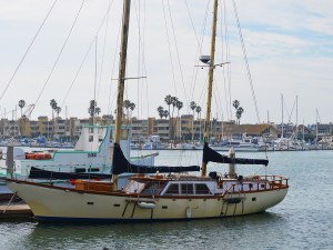 Oxnard harbor old boat