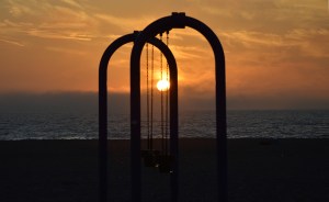 Swing on beach