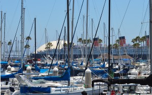 Long Beach with Queen Mary in Background