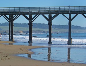 Cambria--Pier with coast in background